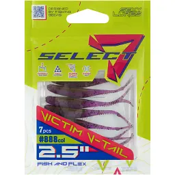 Силікон Select Victim V-Tail 2.5" 888 FE (7 шт/уп) - мініатюра 2