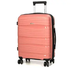 Валіза маленька S поліпропілен Worldline Airtex 283 56×33×22см 52л Рожеве золото