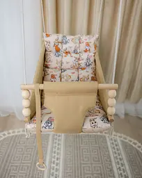 Підвісна гойдалка люлька Funny rabbits, гойдалка для дітей, гойдалка гамак - мініатюра 7