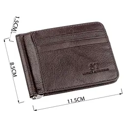 Стильний чоловічий затискач ST Leather 18941 коричневий - мініатюра 6