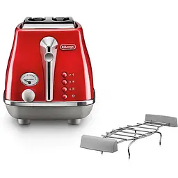 Тостер DeLonghi CTOC 2103 R Icona Capitals червоний (00000018618) - мініатюра 2
