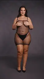 Міні-сукня Le Désir With Fishnet Structure, One Size (чорний) - мініатюра 6