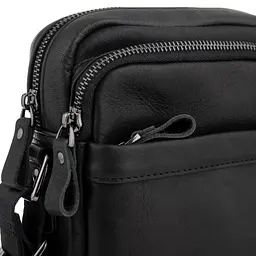 Чоловіча сумка через плече чорна Tiding Bag 6027A - мініатюра 2