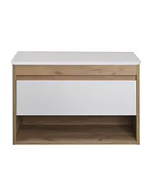 Тумба Мойдодир Oslo 80 Wood ST зі стільницею дуб крафт/біла - мініатюра 5