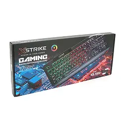 Клавіатура USB XStrike XS-1022, довжина кабелю 150см, RGB підсвічування, Eng/Укр/Рус, 460х175х35 мм, Black, 105к, Q20 - мініатюра 2