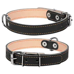 Нашийник "CoLLaR" подвійний (ширина 20мм довжина 32-40см) чорний