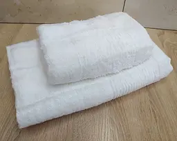 Набір турецьких бамбукових махрових рушників Cestepe 50х90+70х140 Bamboo Sarev White - мініатюра 5