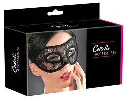 Чорна мереживна маска на очі Cottelli Collection