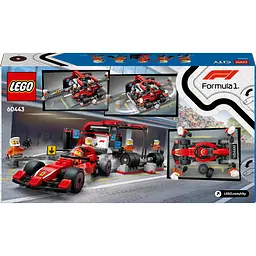 Конструктор LEGO City Піт-стоп і піт-екіпаж F1 з болідом Ferrari 322 деталі (60443) - мініатюра 2