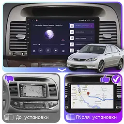 Автомагнітола штатна Toyota Camry V30 2006-2007 9 Android 10.1 4/32 чорний XPRO (MER-14127_5649) - мініатюра 5