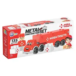 Дитячий металевий конструктор "Нова Пошта" 1416TXK, 135 деталей