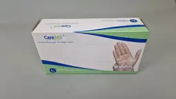 Рукавички одноразові вінілові білі CARE 365, розмір XL, 100 шт, неопудрені, для огляду, клінінгу та сервісу