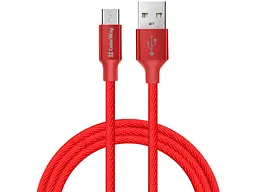 Кабель ColorWay (CW-CBUM009-RD) USB MicroUSB 2.4A 2м червоний - мініатюра 2