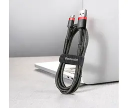 Кабель Baseus Cafule Cable USB for Micro 1.5A 2.0 м Red/Black (CAMKLF-C91) - мініатюра 5