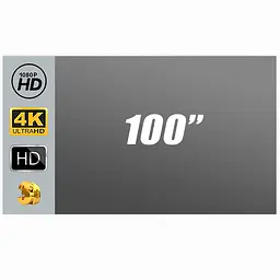 Настінний світловідбиваючий екран для проектора 100" дюймів PVC HD