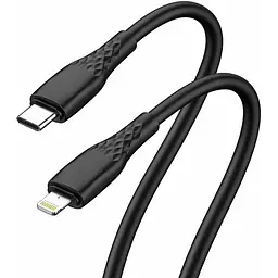 Кабель ColorWay USB Type-C - Lightning (M/M), textured PVC, 3А, 1 м, Black (CW-CBPDCL094-BK)