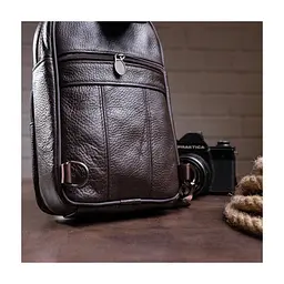 Сумка Vintage Чоловіча через плече Коричнева (14986) - мініатюра 8
