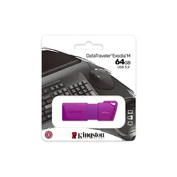 USB флеш накопичувач Kingston 64GB DataTraveler Exodia M Purple USB 3.2 Gen 1 (KC-U2L64-7LP) - мініатюра 4