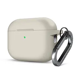 Силіконовий чохол для навушників Apple AirPods Pro 3, Hang Case, білий, ультратонкий захисний кейс товщиною 2 мм, захист від подряпин, пилу та ударів, компактний, з карабіном для кріплення, ArmorStandart (ARM88285)