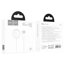 Заряджання кабель магнітний HOCO CW39 Wireless charger USB для iWatch 1 - 7 / SE біле - мініатюра 9