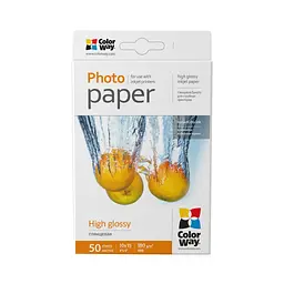 Фотопапір ColorWay 10x15 180г glossy, 50с (PG1800504R) - мініатюра 1