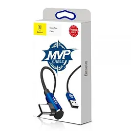 Кабель Baseus MVP Elbow L Shape Cable USB to Lightning 1.5A 1m CALMVP-03 Blue - мініатюра 4