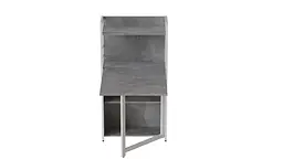 Стіл книжка з етажеркою Практик 1 Ferrum-decor 1200x640x990 Білий метал ДСП Бетон 16 мм (FRD-104624) - мініатюра 4