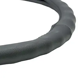Чехол руля Elegant M 37-39 см Рельефный Экокожа Черный (EL 105 510) - мініатюра 2