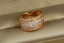 Кільце Xuping Jewelry кадушка з камінням р 16 золотисте