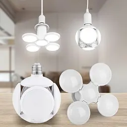 Лампочка люстра світлодіодна розкладна LED-лампа 40 Вт 220 В E27 Football UFO Lamp білий