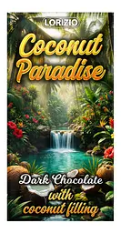 Шоколад чорний Lorizio з кокосовою начинкою "COCONUT PARADISE" 190 г