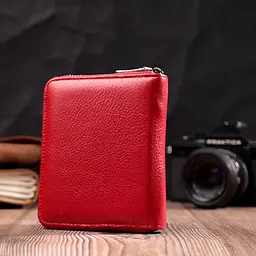 Яскраве портмоне для жінок на блискавці із натуральної шкіри ST Leather 19486 червоний - мініатюра 9