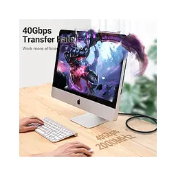 Патч-корд Vention 0.5 м, S/FTP Cat. 8 RJ-45 мідний чорний (IKGBD) - мініатюра 3