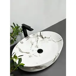 Умивальник VBI Udine carrara shiny gloss накладний VBI-012101, Мармур