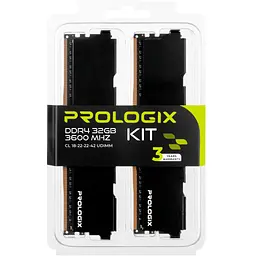 Модуль пам'яті для комп'ютера DDR4 32GB (2x16GB) 3600 MHz Black Prologix (PRO32GB3600B4K) - мініатюра 6