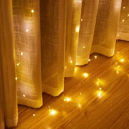 Гірлянда штора водоспад з гачком від USB 100 LED 3х1 м жовта - мініатюра 3