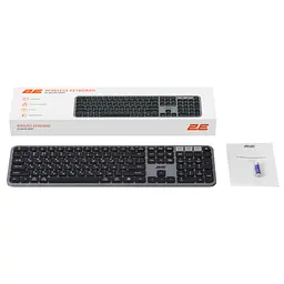 Клавіатура 2E KS240 Wireless USB/Bluetooth UA Grey (2E-KS240WG_UA) - мініатюра 10