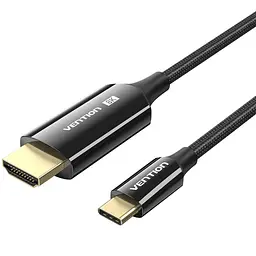 Кабель USB 3.1 Type-C M - HDMI M, 1.8m V2.0 8K 60 Гц Zinc Alloy TPE Черный Vention