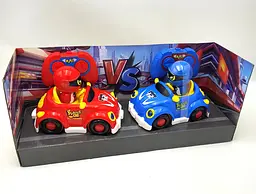 Ігра змагання набір машинок (13см) для тарана на радіокеруванні Battle Bumper Car Pop-up Doll UKC