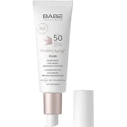 Сонцезахисний супер флюїд Babe Laboratorios Healthy Aging SPF 50 з колагеном і пептидами 40 мл