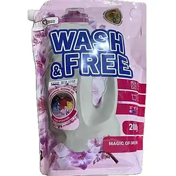 Гель для прання WASH & FREE 2л Універсальний Магія орхідей (DOYPACK)
