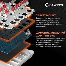 Клавіатура GamePro MK160W Outemu Red Hot-Swap RGB USB White (MK160W) - мініатюра 9