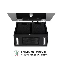 Витяжка декоративна похила Perfelli PIANO NERO - мініатюра 10