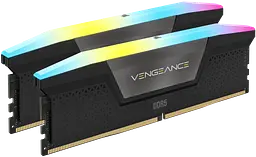 Оперативна пам'ять Corsair 32GB (2x16GB) DDR5 6000MHz Vengeance RGB Black (CMH32GX5M2D6000C36)