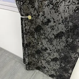 Жакардові мармурові штори сіро-кавового кольору на тасьмі 2шт. 150х270 ALBO pbe0052398 - мініатюра 5