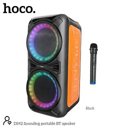 Портативна акустика Hoco DS42 Sounding 30 Вт караоке з мікрофоном бездротова - мініатюра 2