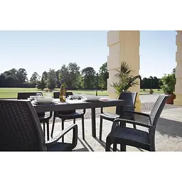 Стілець садовий пластиковий Bica Verona armchair графіт - мініатюра 5