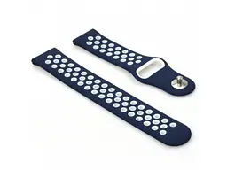 Ремінець BeCover Nike Style for Xiaomi Amazfit Bip/Bip Lite/Bip S Lite/GTR 42mm/GTS/TicWatch S2/TicWatch E Blue-White (705707) - мініатюра 2