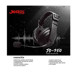 Игровые наушники с микрофоном Jedel JD750 Black - мініатюра 4