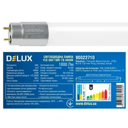 Лампочка Delux FLE-004 18 Вт 1,2 м T8 4000K 230В G13 скло (90022710) - мініатюра 3